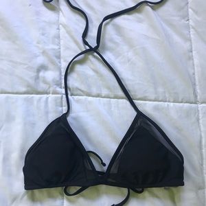 Black Triangle Bikini Top, Size S